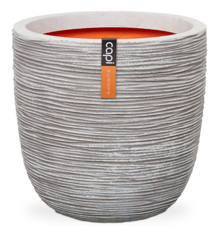Capi Jardinière Nature Rib 35x34 cm ivoire KOFI932 | Mobilier & Déco