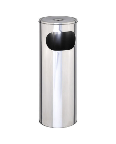 HI Poubelle cendrier Argenté 58 cm | Mobilier & Déco