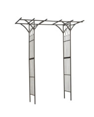 Nature Arche de jardin Métal 114x66x232 cm Noir | Mobilier & Déco