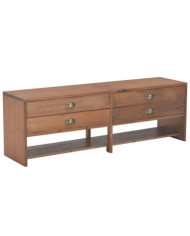 Meuble TV avec 4 tiroirs 120x30x40 cm Bois massif de sapin | Mobilier & Déco
