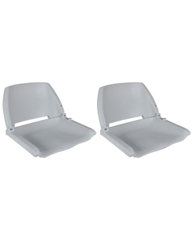 Sièges de bateau lot de 2 Dossier pliable sans oreiller | Mobilier & Déco