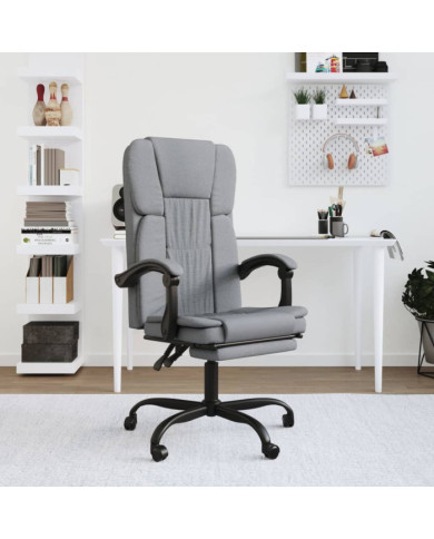 Fauteuil inclinable de bureau Gris clair Tissu | Mobilier & Déco