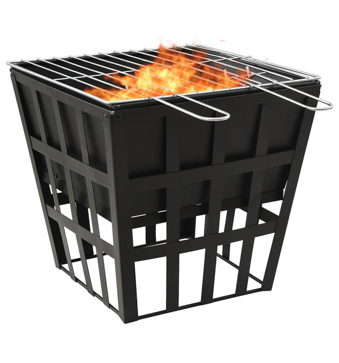 Foyer et barbecue 2 en 1 34x34x48 cm Acier | Mobilier & Déco