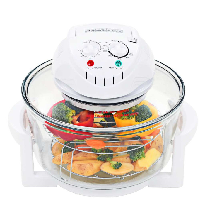 Four à convection halogène avec bague d'extension 1400 W 17 L | Mobilier & Déco