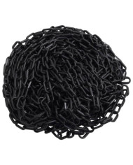 Chaîne d'avertissement Noir 30 m Ø4 mm Plastique | Mobilier & Déco
