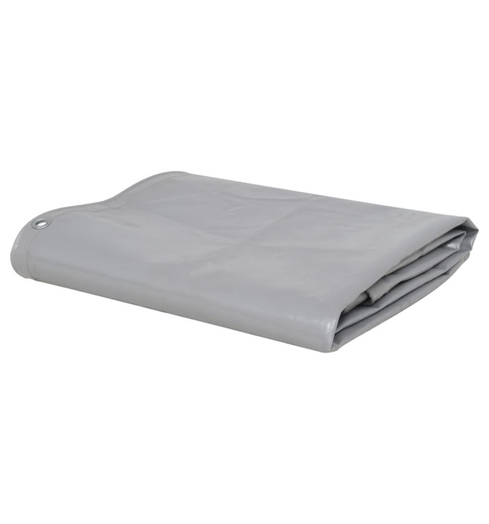 Bâche 650 g / m² 1,5 x 10 m Gris | Mobilier & Déco