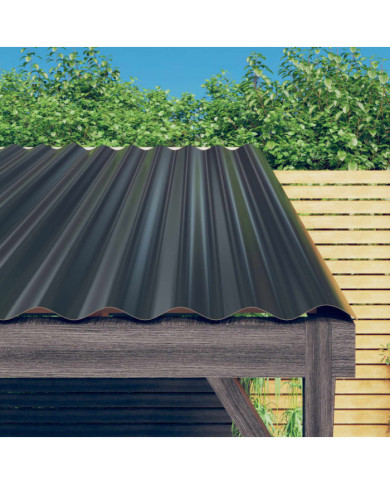 Panneaux de toiture 12 pcs Acier Anthracite 100x36 cm | Mobilier & Déco