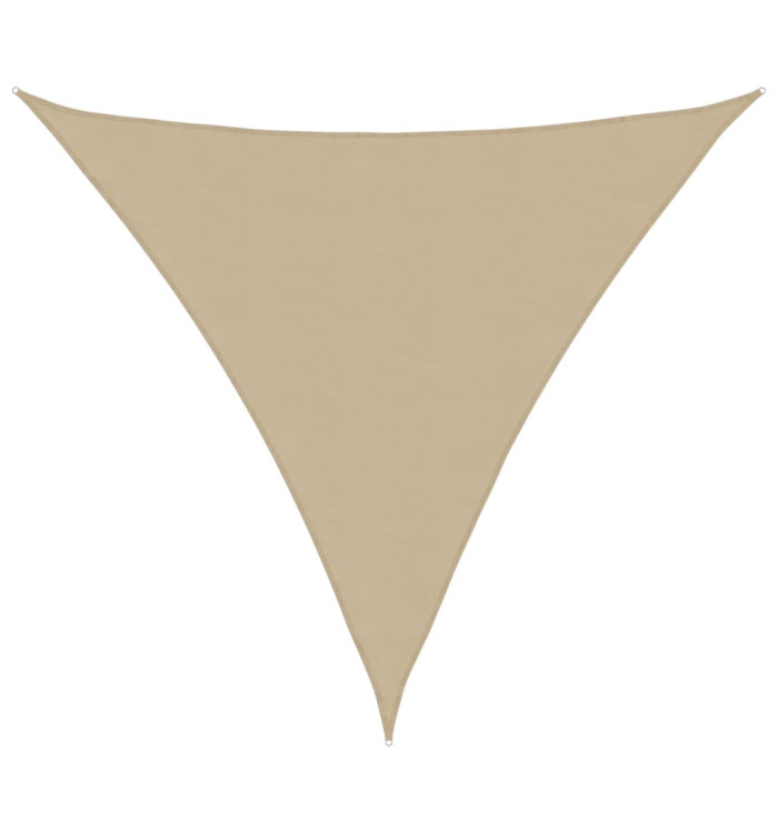 Voile de parasol tissu oxford triangulaire 3,6x3,6x3,6 m beige | Mobilier & Déco