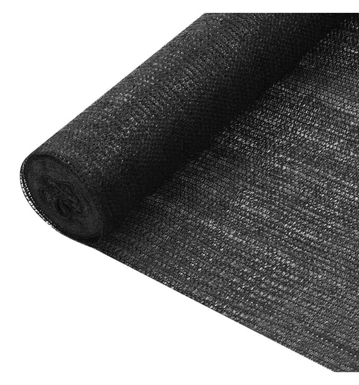 Filet brise-vue Noir 1x10 m PEHD 75 g/m² | Mobilier & Déco