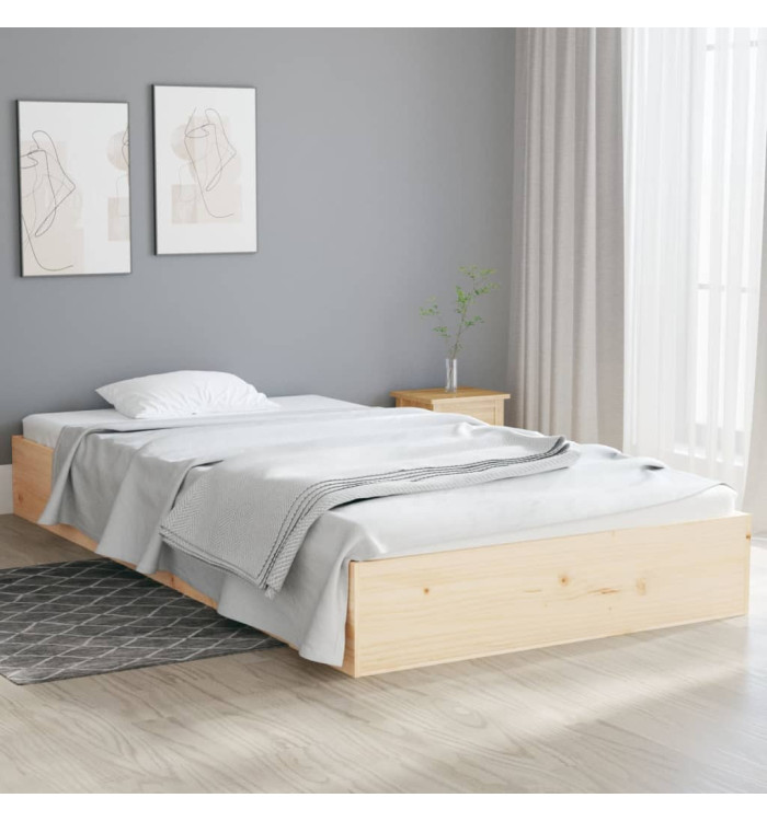 Cadre de lit sans matelas bois massif 100x200 cm | Mobilier & Déco