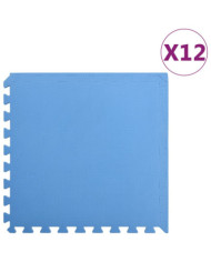 Tapis de sol 12 pcs 4,32㎡ Mousse EVA Bleu | Mobilier & Déco
