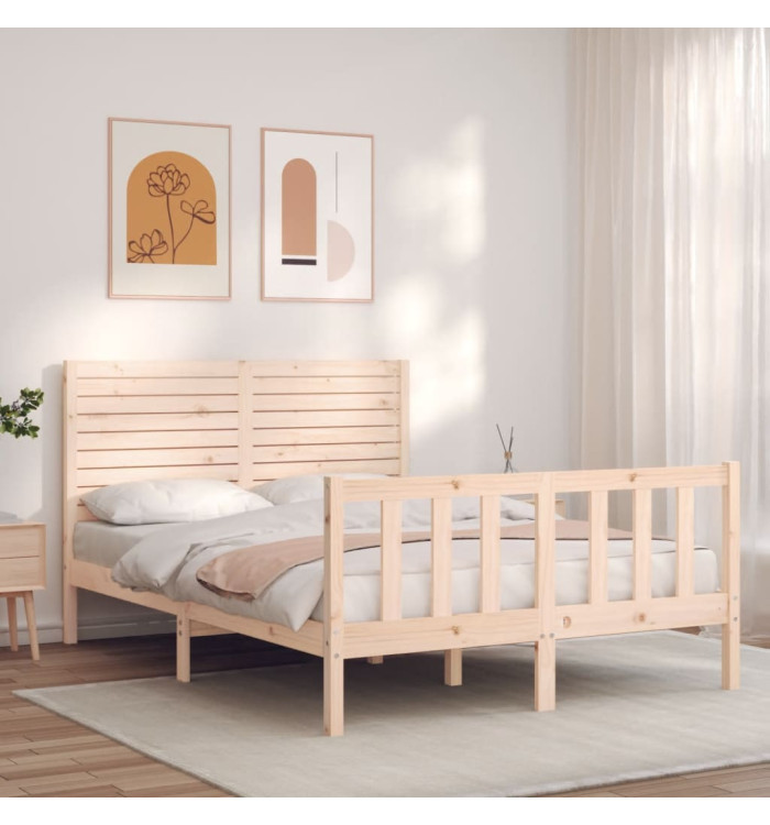 Cadre de lit sans matelas 120x200 cm bois de pin massif | Mobilier & Déco