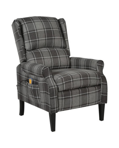 Fauteuil de massage inclinable Gris Tissu | Mobilier & Déco