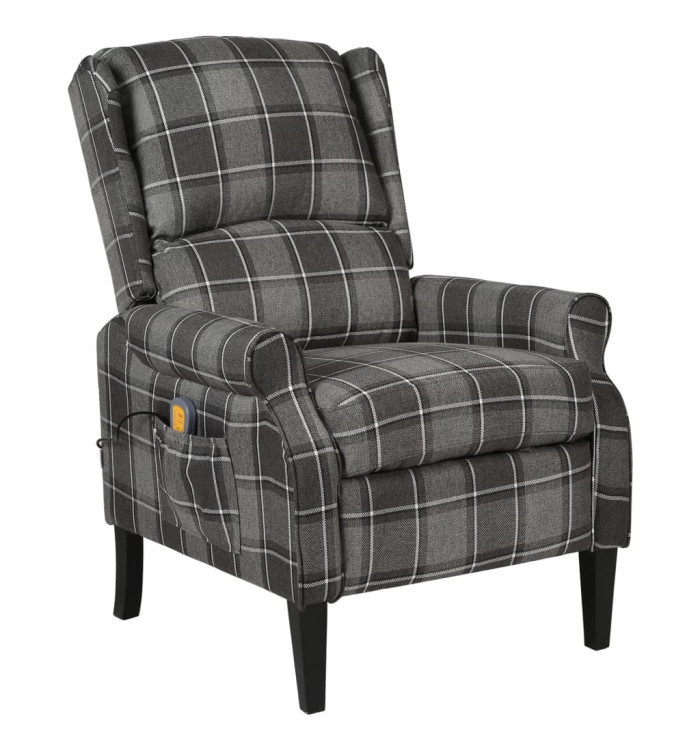 Fauteuil de massage inclinable Gris Tissu | Mobilier & Déco