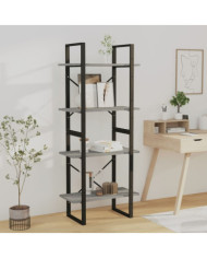 Bibliothèque 4 niveaux Sonoma gris 60x30x140 cm | Mobilier & Déco