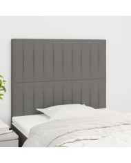 Têtes de lit 2 pcs Gris foncé 100x5x78/88 cm Tissu | Mobilier & Déco