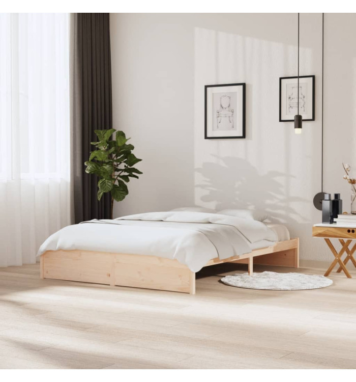 Cadre de lit sans matelas bois massif 160x200 cm | Mobilier & Déco