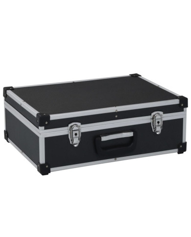 Valise à outils 46 x 33 x 16 cm Noir Aluminium | Mobilier & Déco