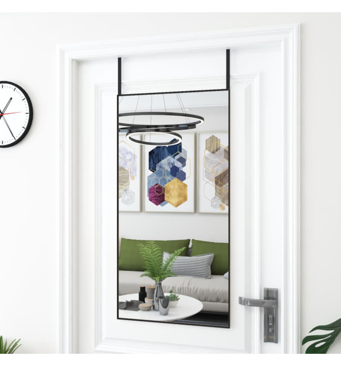 Miroir de porte Noir 50x100 cm Verre et aluminium | Mobilier & Déco