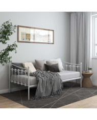 Cadre de canapé-lit sans matelas blanc métal 90x200 cm | Mobilier & Déco