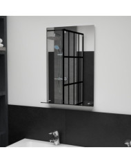 Miroir mural avec étagère 40x60 cm Verre trempé | Mobilier & Déco