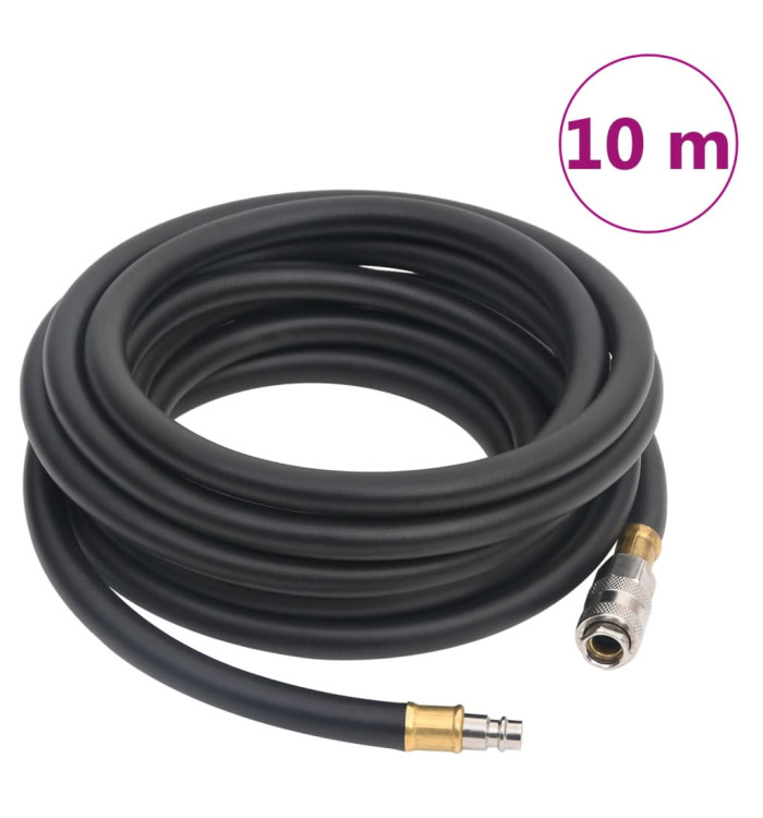 Tuyau d'air hybride noir 0,6" 10 m caoutchouc et PVC | Mobilier & Déco