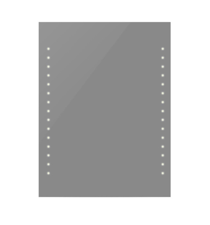 Miroir de salle de bain 60 x 80 cm avec lumières LED | Mobilier & Déco