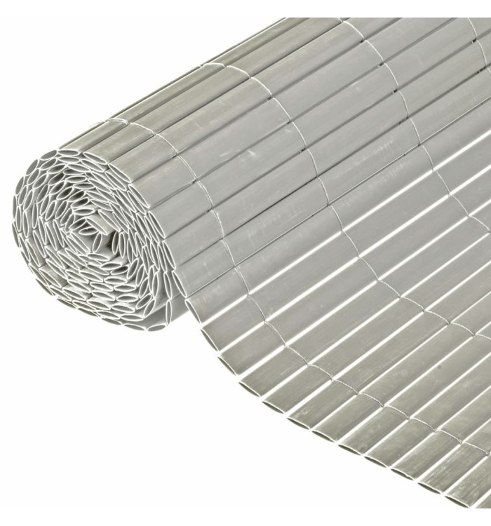 Nature Écran de jardin à double face PVC 1,5x3 m Gris | Mobilier & Déco