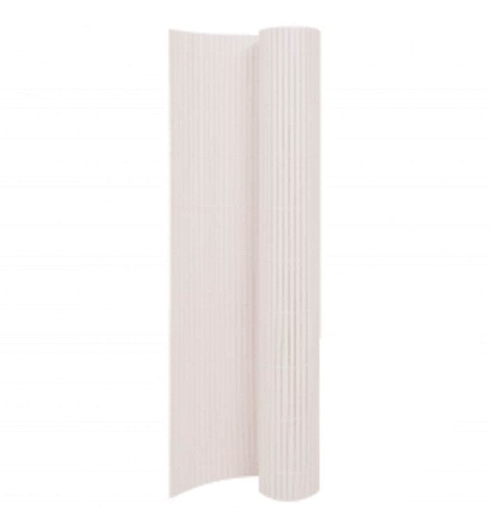 Clôture de jardin double face 110x500 cm Blanc | Mobilier & Déco
