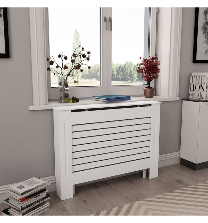 Cache-radiateurs 2 pcs Blanc 112x19x81,5 cm MDF | Mobilier & Déco