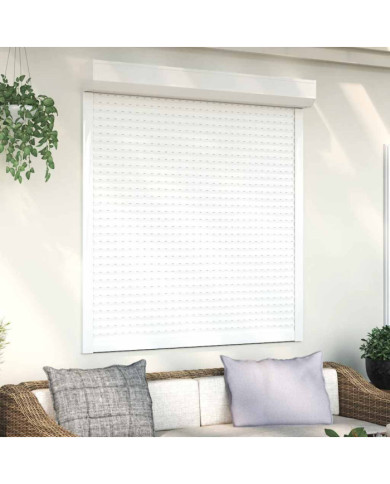 Volet roulant aluminium 130x140 cm blanc | Mobilier & Déco