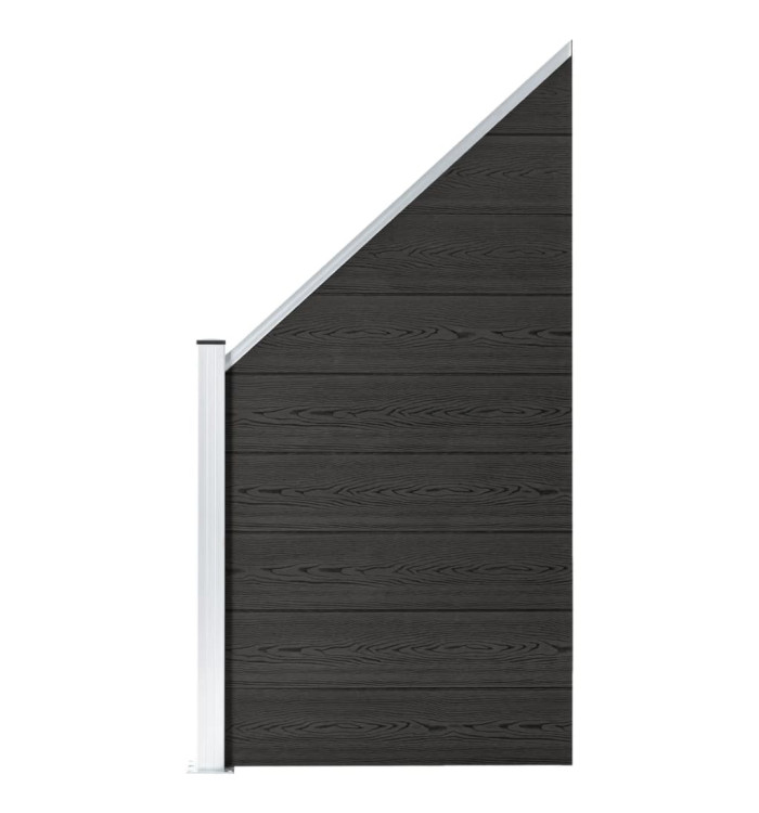 Panneau de clôture WPC 95x(105-180) cm Gris | Mobilier & Déco