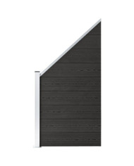 Panneau de clôture WPC 95x(105-180) cm Gris | Mobilier & Déco