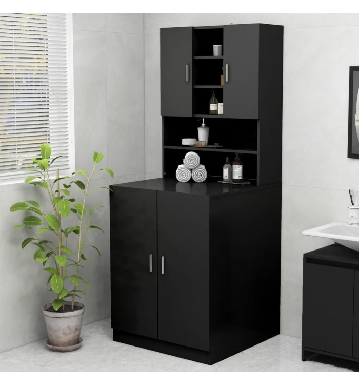 Meuble pour machine à laver Noir | Mobilier & Déco