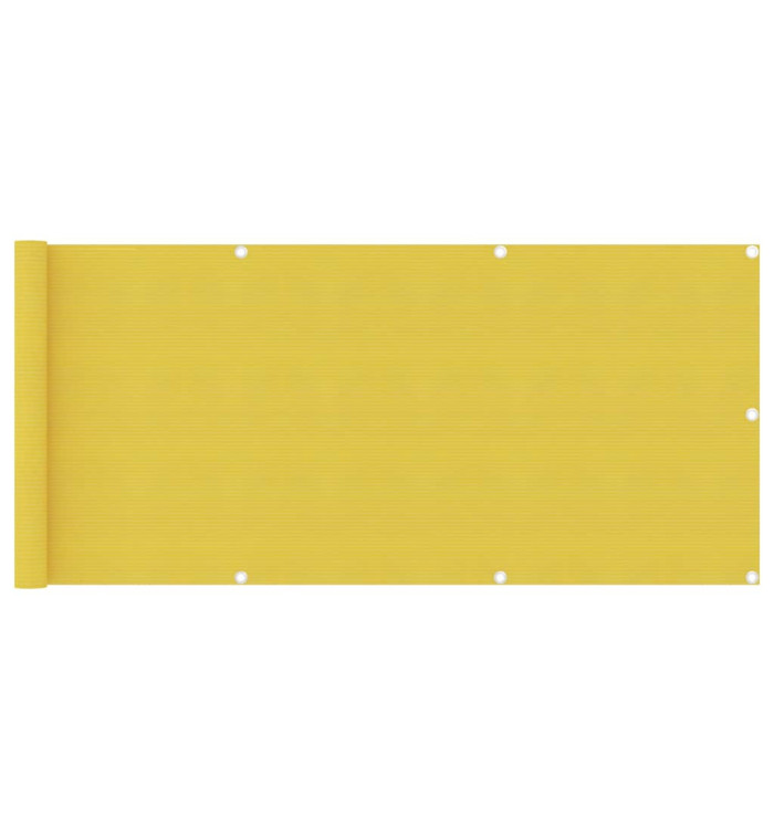Écran de balcon Jaune 75x300 cm PEHD | Mobilier & Déco