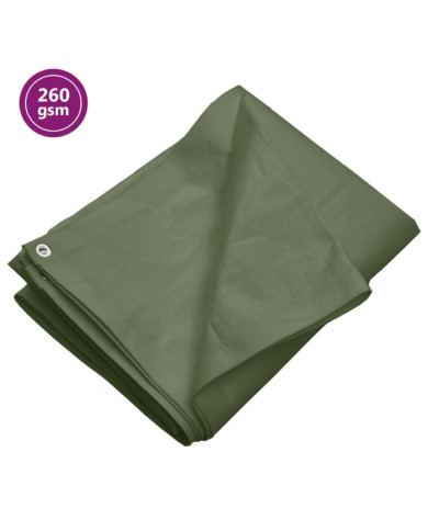 Bâche 260 g/m² 2x3 m Vert PEHD | Mobilier & Déco