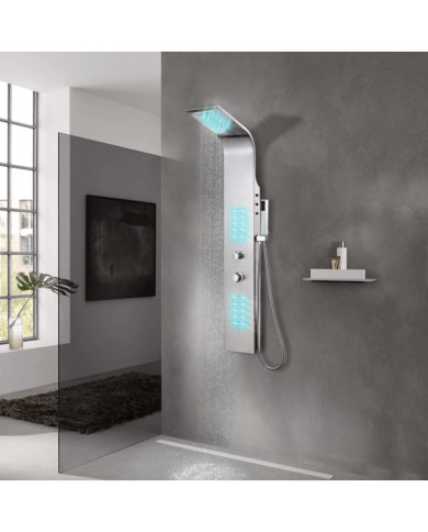 Système de panneau de douche acier inoxydable incurvé | Mobilier & Déco