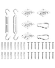 Jeu d'accessoires de voile d'ombrage 8 pcs Acier inoxydable | Mobilier & Déco