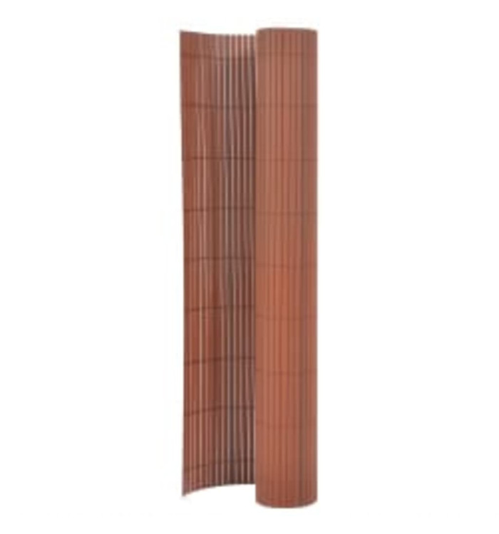 Clôture de jardin double face 110x300 cm Marron | Mobilier & Déco