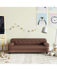 Canapé pour enfants marron 90x53x30 cm similicuir | Mobilier & Déco