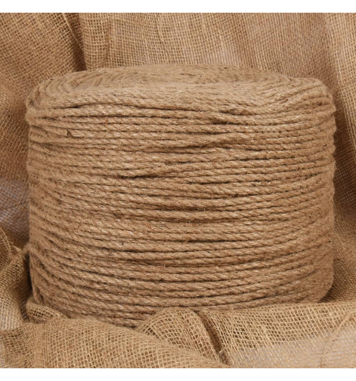Corde 100 % jute 6 mm 500 m | Mobilier & Déco