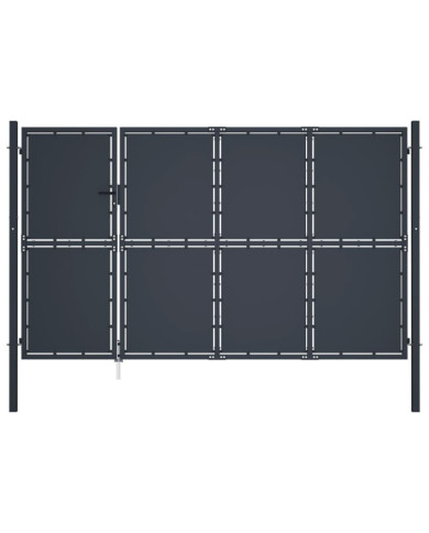 Portail de jardin Acier 350 x 150 cm Anthracite | Mobilier & Déco