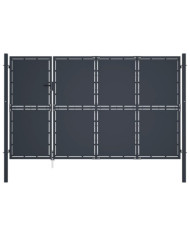 Portail de jardin Acier 350 x 150 cm Anthracite | Mobilier & Déco