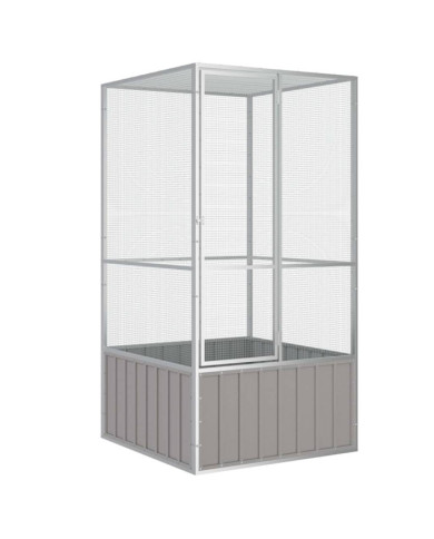 Cage à oiseaux Gris 111x107x211,5 cm Acier galvanisé | Mobilier & Déco
