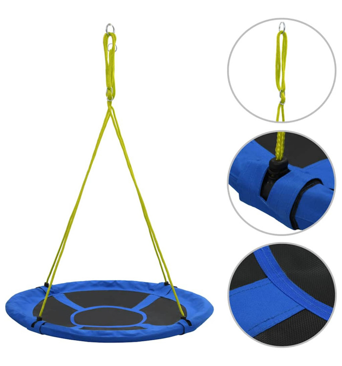 Balançoire 110 cm 100 kg Bleu | Mobilier & Déco