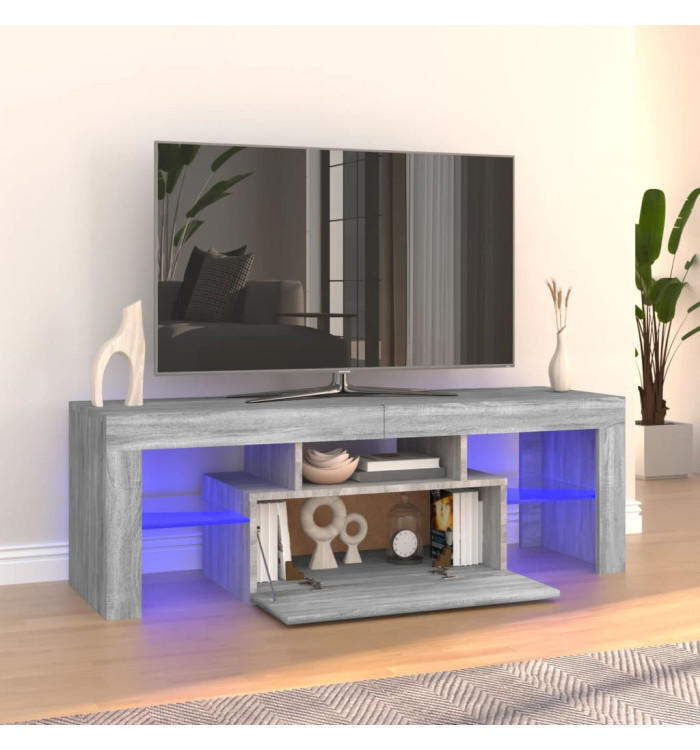 Meuble TV avec lumières LED sonoma gris 120x35x40 cm | Mobilier & Déco