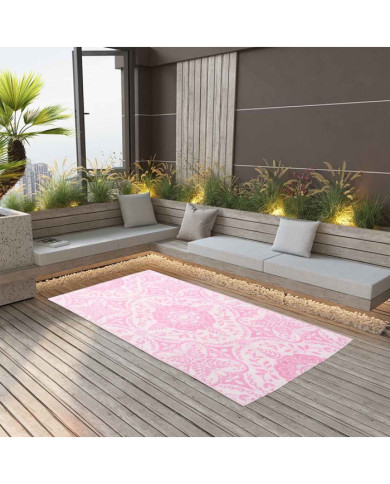 Tapis d'extérieur ARAKIL rose 120x180 cm PP | Mobilier & Déco
