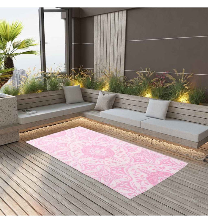 Tapis d'extérieur ARAKIL rose 120x180 cm PP | Mobilier & Déco