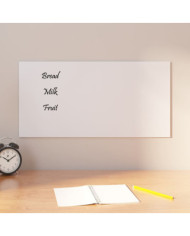 Tableau noir magnétique mural Blanc 60x30 cm Verre trempé | Mobilier & Déco