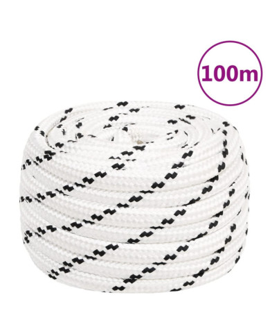 Corde de travail Blanc 16 mm 100 m Polyester | Mobilier & Déco